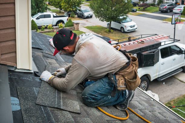 Professional Emergency Roof Repair technician working in Central Lake, MI